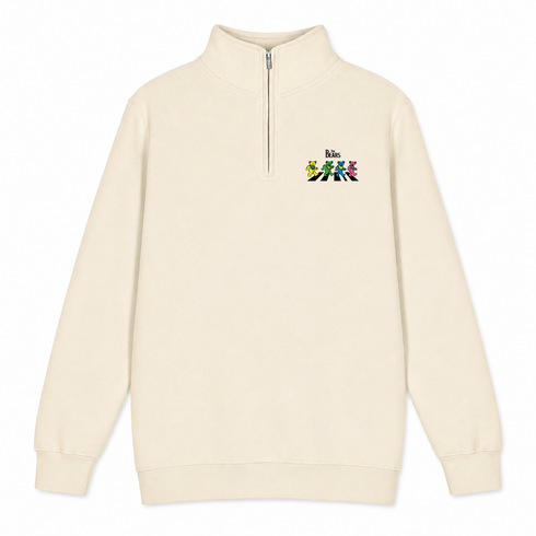 The Bears - Life is dead.® - Premium Grateful Dead Quarter-Zip Pullover - Sand - 1