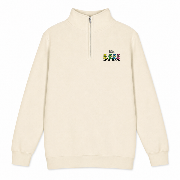 The Bears - Life is dead.® - Premium Grateful Dead Quarter-Zip Pullover - Sand - 1