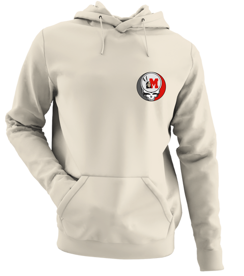 Ohio University Vintage - Premium Grateful Dead Left Chest Hoodie - Sand - 3