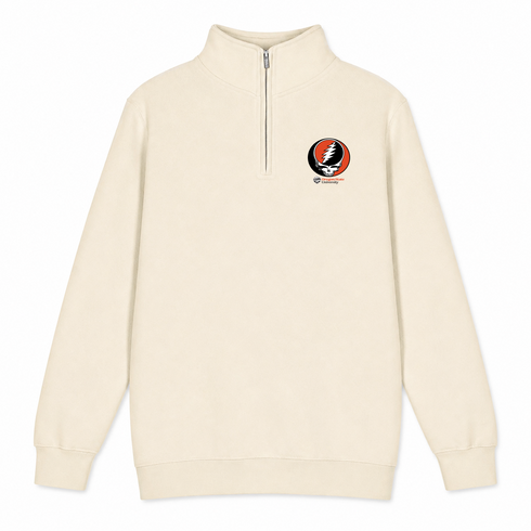 Oregon State University - Premium Grateful Dead Quarter-Zip Pullover - Sand - 1
