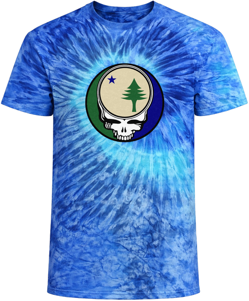 Maine "Unofficial" State Flag Tie-Dye × Grateful Dead Tee