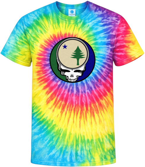 Maine "Unofficial" State Flag Tie-Dye × Grateful Dead Tee