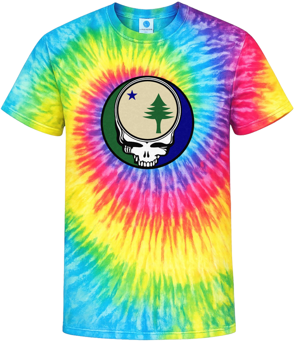Maine "Unofficial" State Flag Tie-Dye × Grateful Dead Tee