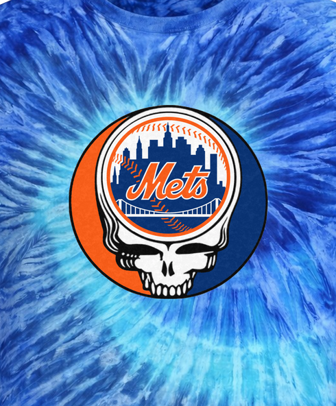 New York Mets Logo Stealie Tie-Dye T-Shirt