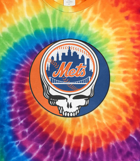 New York Mets Logo Stealie Tie-Dye T-Shirt