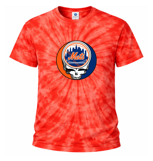 New York Mets Stealie Tie-Dye Grateful Dead T-Shirt