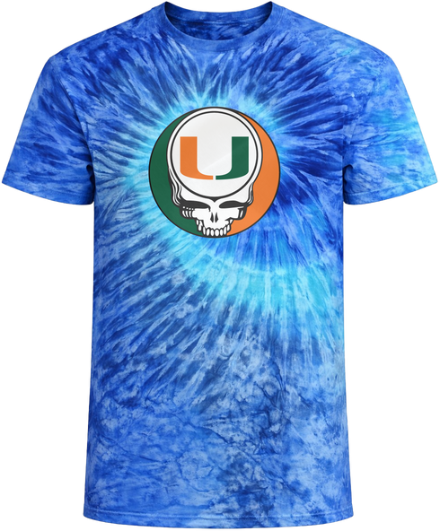 University of Miami Tie-Dye Grateful Dead T-Shirt