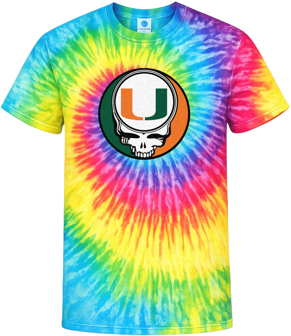 University of Miami Tie-Dye Grateful Dead T-Shirt