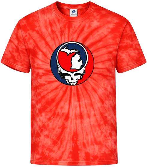 Michigan State Map Stealie Tie-Dye × Grateful Dead Tee