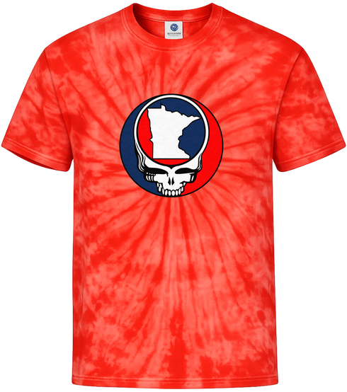 Minnesota State Map Stealie Tie-Dye × Grateful Dead Tee