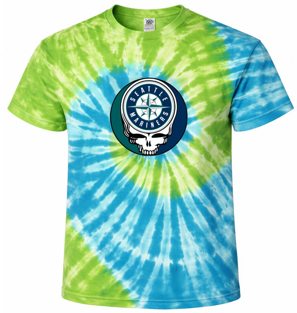 Seattle Mariners Stealie Tie-Dye Grateful Dead T-Shirt