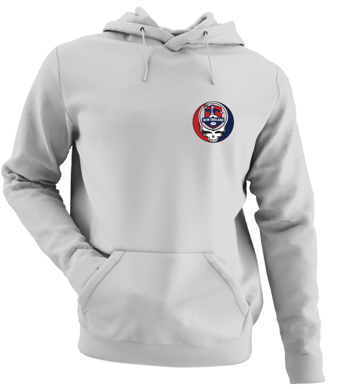 New England Football - Premium Grateful Dead Left Chest Hoodie - Sport Grey - 9