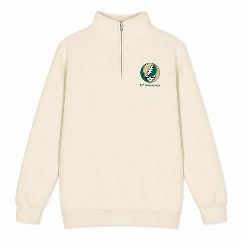 USF - Premium Grateful Dead Quarter-Zip Pullover - Sand - 2