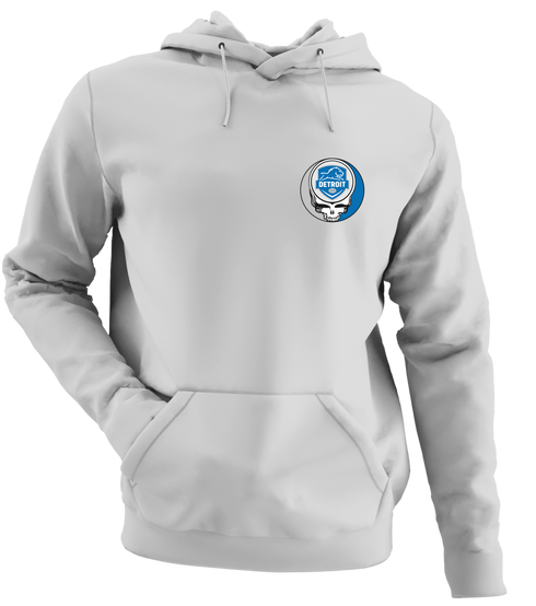 Detroit Football - Premium Grateful Dead Left Chest Hoodie - Sport Grey - 9