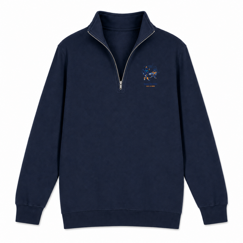 Enjoy the Ride - Life is dead.® - Premium Grateful Dead Quarter-Zip Pullover - Navy - 4