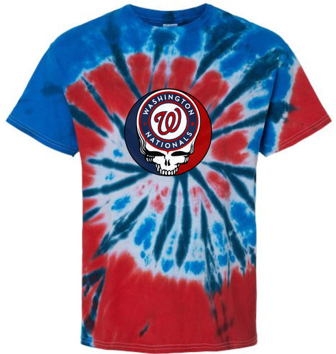 Washington Nationals Stealie Tie-Dye Grateful Dead T-Shirt