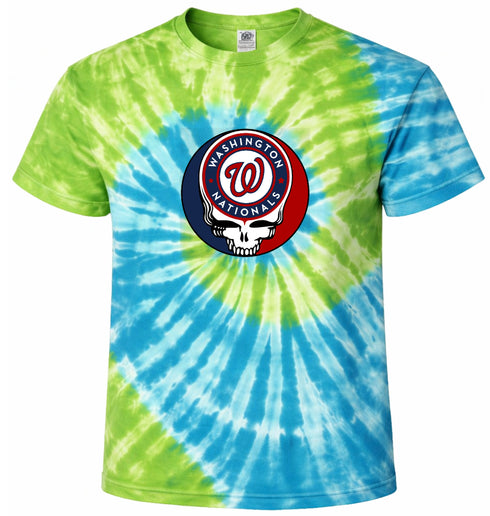 Washington Nationals Stealie Tie-Dye Grateful Dead T-Shirt