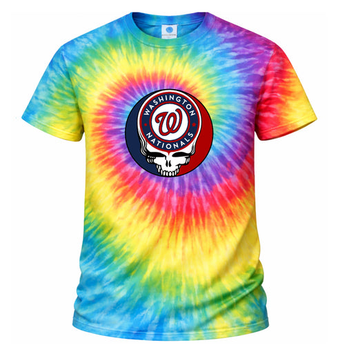 Washington Nationals Stealie Tie-Dye Grateful Dead T-Shirt