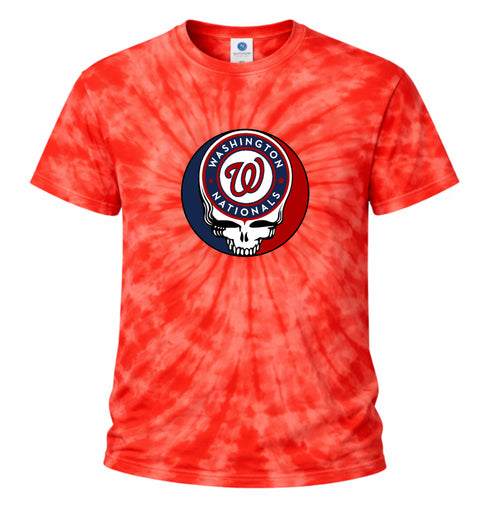 Washington Nationals Stealie Tie-Dye Grateful Dead T-Shirt