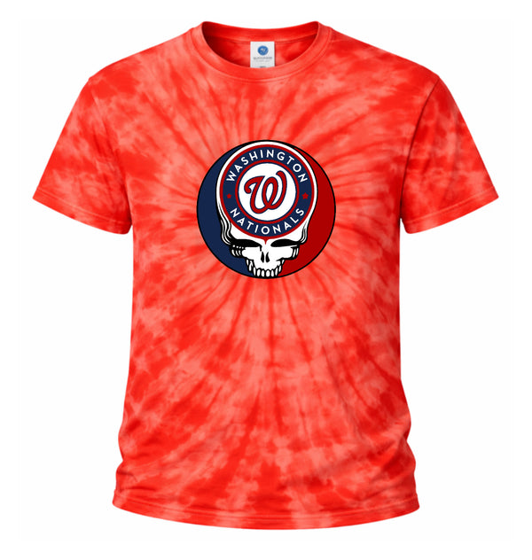 Washington Nationals Stealie Tie-Dye Grateful Dead T-Shirt