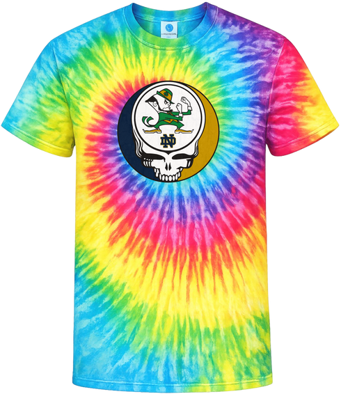 Notre Dame Stealie Tie-Dye Grateful Dead T-Shirt