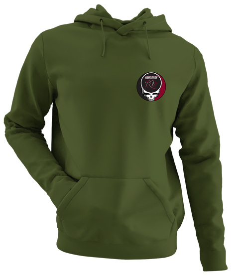 Albany Collegy of Pharmacy - Premium Grateful Dead Left Chest Hoodie - Military Green
