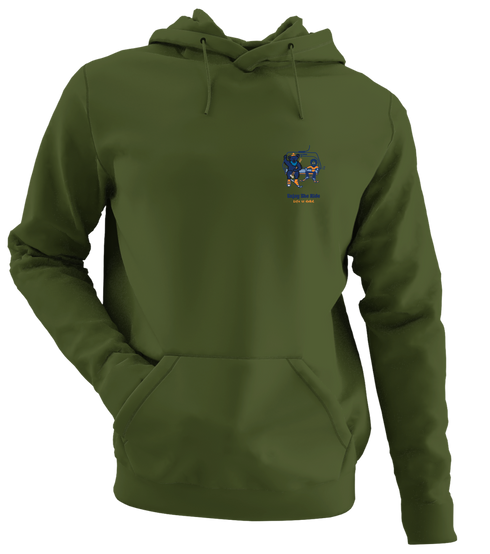Enjoy the Ride - Life is dead.® - Premium Grateful Dead Left Chest Hoodie - Military Green