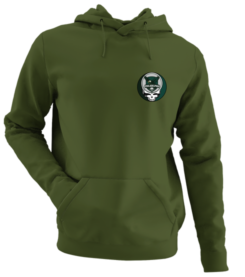 Philadelphia Football - Premium Grateful Dead Left Chest Hoodie - Military Green - 7