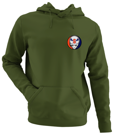 Syracuse Lacrosse - Premium Grateful Dead Left Chest Hoodie - Military Green