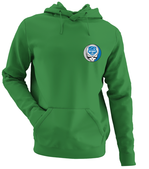 Detroit Football - Premium Grateful Dead Left Chest Hoodie - Irish Green - 6