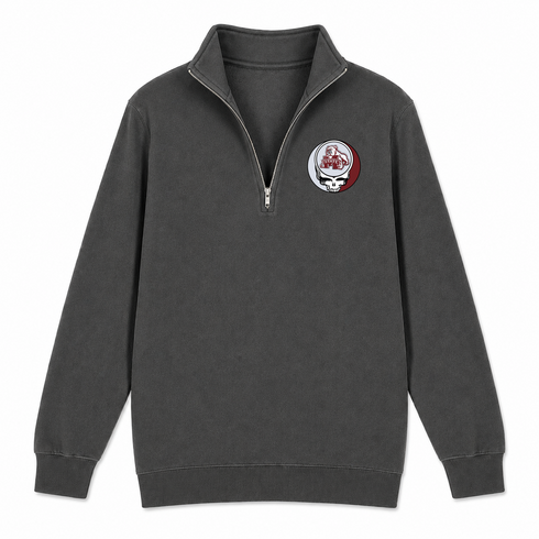 Mississippi State University - Premium Grateful Dead Quarter-Zip Pullover - Charcoal - 5