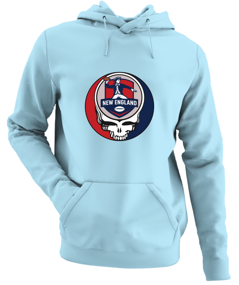 New England Football - Premium Grateful Dead Hoodie - Light Blue - 1