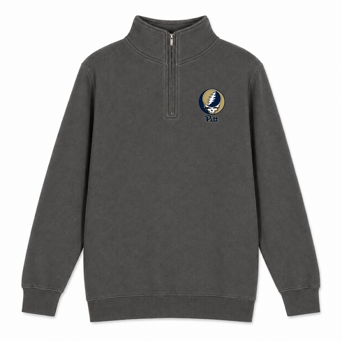 University of Pittsburgh - Premium Grateful Dead Quarter-Zip Pullover - Charcoal - 5