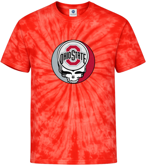 Ohio State University Stealie Tie-Dye Grateful Dead T-Shirt