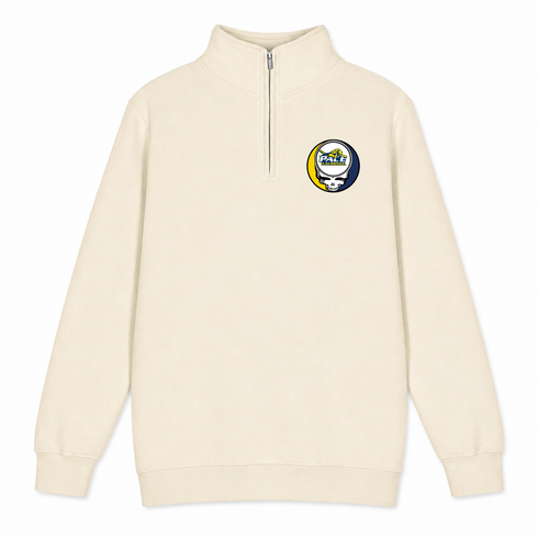 Pace University Lacrosse - Premium Grateful Dead Quarter-Zip Pullover - Sand - 2