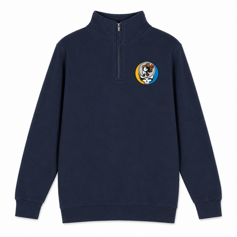 UCLA - Premium Grateful Dead Quarter-Zip Pullover - Navy - 3