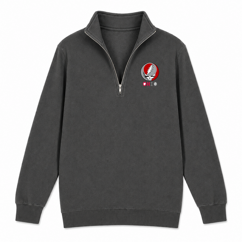 Ohio State University - Premium Grateful Dead Quarter-Zip Pullover - Charcoal - 6