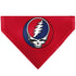 Grateful Dead - Pet Bandana - Grateful Dead Steal Your Face Logo Centered Red and Blue - StealieShop
