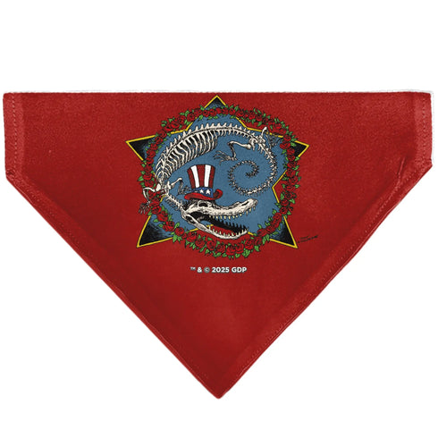 Grateful Dead - Pet Bandana - Grateful Dead Dave's Picks Volume Ten Alligator Bonus Cover Art Red - StealieShop