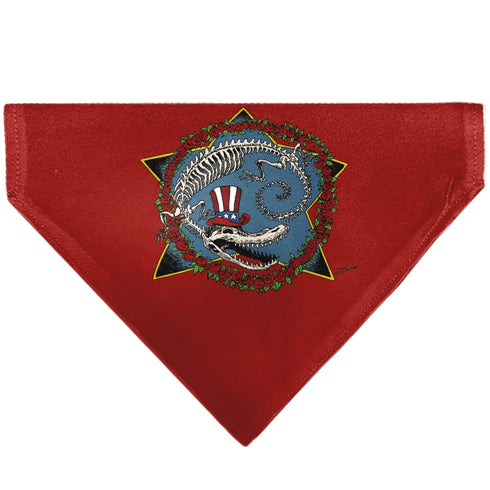 Grateful Dead - Pet Bandana - Grateful Dead Dave's Picks Volume Ten Alligator Bonus Cover Art Red - StealieShop