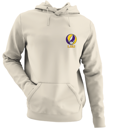 LSU - Premium Grateful Dead Left Chest Hoodie - Sand - 3