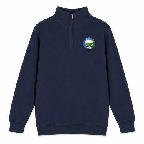 Uzbekistan FIFA World Cup - Premium Grateful Dead Quarter-Zip Pullover - Navy - 4