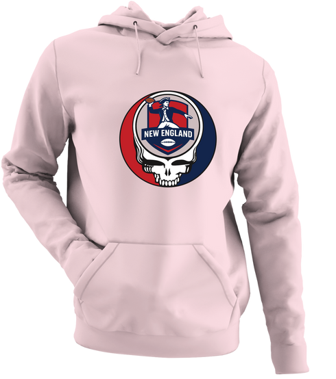 New England Football - Premium Grateful Dead Hoodie - Light Pink - 4