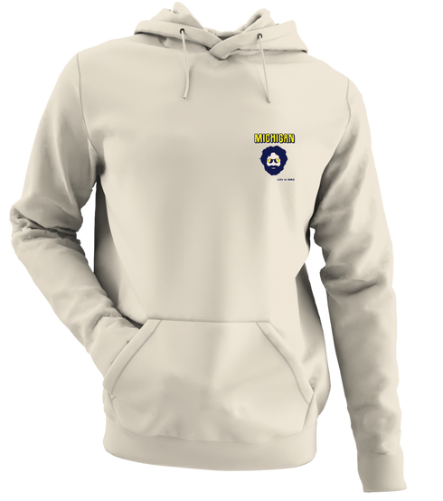 Michigan Jerry - Life is dead.® - Premium Grateful Dead Left Chest Hoodie - Sand - 3