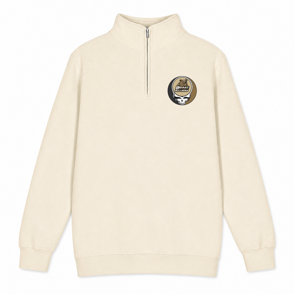 Bryant University - Premium Grateful Dead Quarter-Zip Pullover - Sand - 1