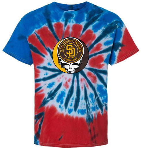 San Diego Padres Stealie Tie-Dye Grateful Dead T-Shirt