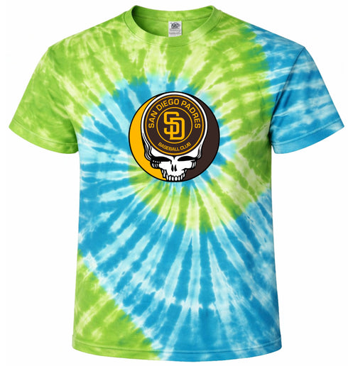 San Diego Padres Stealie Tie-Dye Grateful Dead T-Shirt
