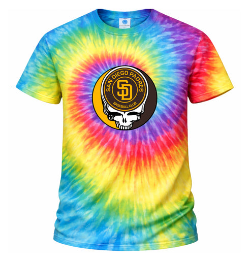 San Diego Padres Stealie Tie-Dye Grateful Dead T-Shirt