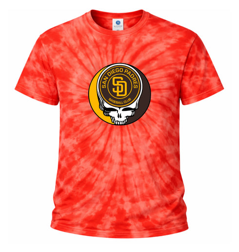 San Diego Padres Stealie Tie-Dye Grateful Dead T-Shirt