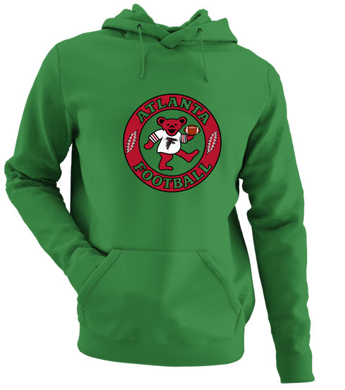 Atlanta Football Dancing Bear - Premium Grateful Dead Hoodie - Irish Green